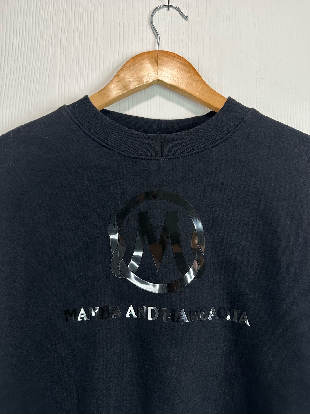 Mamba and mambacita Black Logo Crewneck Sweater